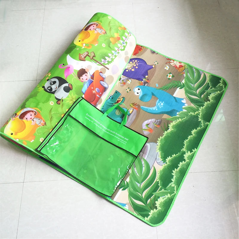 Alfombra de Juego XL Reversible (180x120cm) | Tapete de Diseño Plegable | No Tóxico