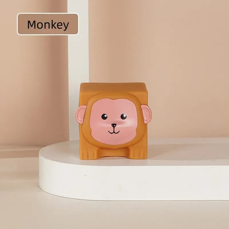 Bloques de Silicona con Animales (Set de 6) | Juguete de Desarrollo Sensorial | Libre de BPA