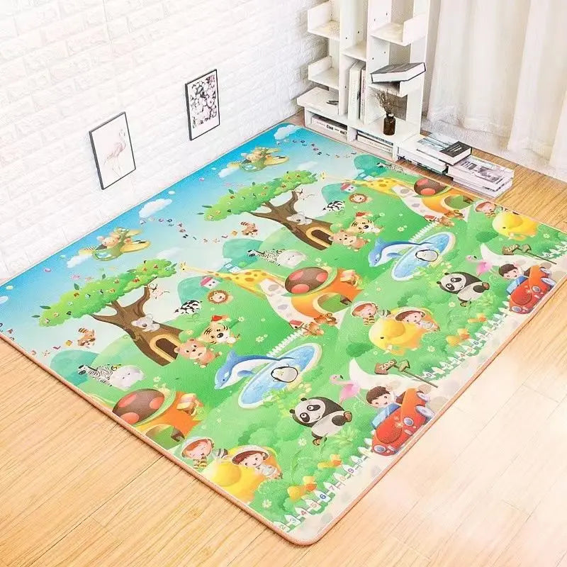 Alfombra de Juego XL Reversible (180x120cm) | Tapete de Diseño Plegable | No Tóxico